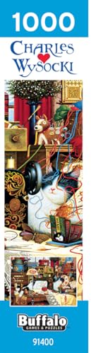 Buffalo Games - Charles Wysocki Maggie The Messmaker - 1000 Piece Puzzle | Art by Charles Wysocki, Frameable Art, Made in USA, Recycled Board, Includes Poster, Challenging, intermediate to expert