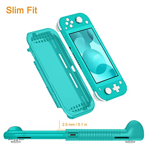 FINTIE Soft Silicone Protective Case for Nintendo Switch Lite 2019 | Ergonomic Grip, Anti-Slip, Shock-Absorption & Anti-Scratch, Lightweight Grip Case Cover, Turquoise - color: Turquoise