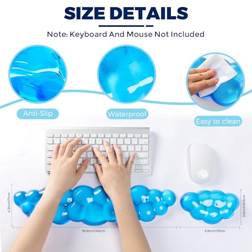 Gel Cloud Wrist Rest - Cloud Mouse Wrist Rest Pad Mouse Support for Office Gaming Pad Computer Laptop Ergonomic Comfortable Pain Relief - color: Single Mouse Pad - Cloud White