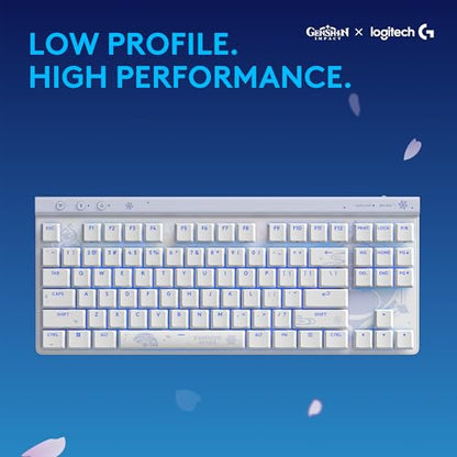 Logitech G515 TKL Wired Gaming Keyboard (Tactile) - Genshin Impact Edition | Low profile, gaming, LIGHTSYNC RGB, thin design, double-shot PBT keycaps, mechanical switches - color: Genshin Impact Edition, style: Wireless