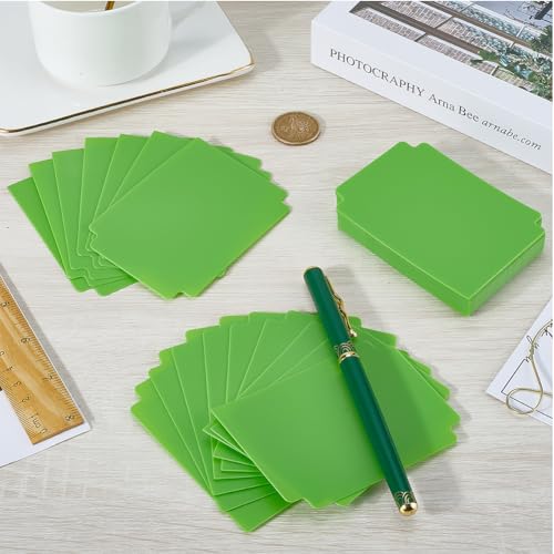 CRASPIRE Trading Card Dividers Green Card Separator Card Sorting Tray Plastic Card Dividers Board Game Card Separator Card Deck Box Dividers for Game Organizer Storage 40sheets 2.75 x 3.7 Inch - style: 40Pcs Green