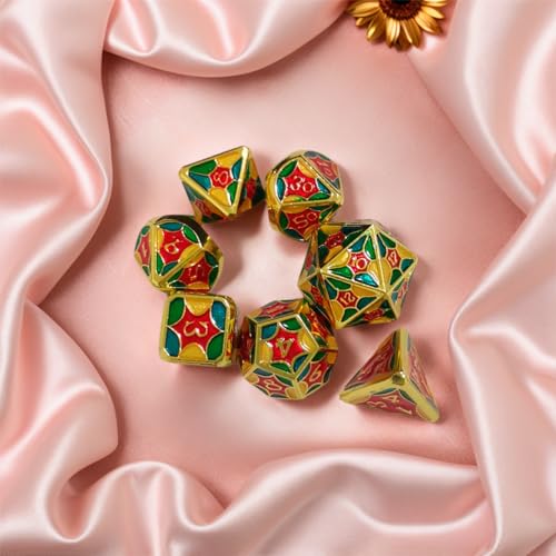 7pcs Metal DND Dice Set Polyhedral D&D dice with Box for Dungeons and Dragons RPG Games Role Playing Gift