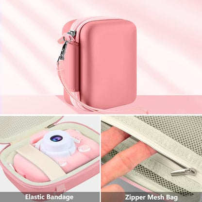 Leayjeen Kids Camera Case for Goopow/Mgaolo Kids Camera-Pink | Fits CIMELR/Seckton/OZMI Kids Toy Cameras and Children Digital Camera,Shockproof Water-Resistant Hard EVA Shell(Case Only) - color: Pink-SY