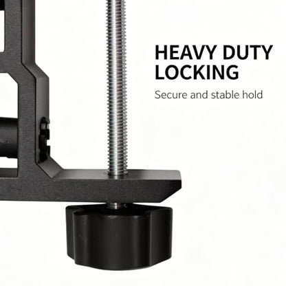 Replacement Heavy Duty C Clamp for 1/2” and 5/8” Hole Base Magnifying Lamp,Desk Lamp,Swing Arm Lamp,Phone I pad Mount,Tablet Mic Holder,Table Mount Clamp for Microphone Stand Mic Boom Arm (G2 BLACK) - color: G2 Black