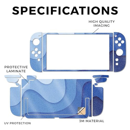 Glossy Glitter Gaming Skin Compatible with Nintendo Switch 2 Console Only - Papercraft Blue - Premium 3M Vinyl Protective Wrap Decal Cover - Easy to Apply | Crafted in The USA by MightySkins - color: Papercraft Blue, size: Switch 2 Console Skin Only, styl