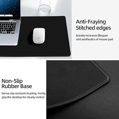 Wireless Charging Mouse Pad, Gaming Desk Mat with 20W Adapter, 31.5"x15.7" | Large XXL Desk Pad, Non-Slip Rubber Base, Ultra-Smooth Surface, Waterproof Computer Keyboard Pad for Home Office, Black - color: Black (Power Adapter)