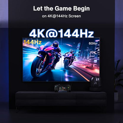 iVANKY Upgraded 10-in-1 Docking Station for Steam Deck OLED/ASUS ROG Ally X | 4K@144Hz Dock for ROG Xbox Ally X(2025)/Lenovo Legion GoS/ MSI Claw, HDMI 2.1, 1Gbps Ethernet, 5*USB-A 3.0, 100W Charge - color: Tarnish