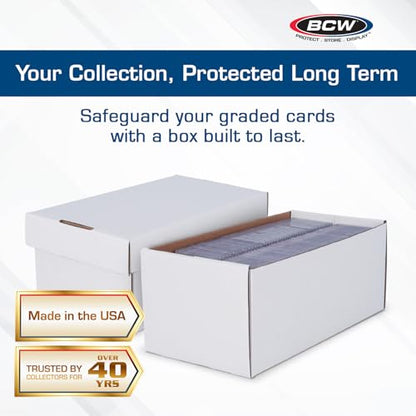 BCW 10ct Graded Shoe Box - Card Storage Holds 300 Toploaders & 100 Graded Cards - size: 10 Pack