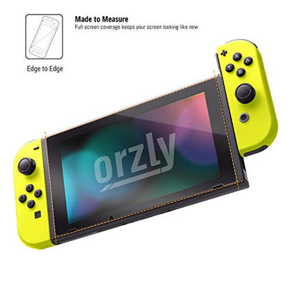 Orzly Glass Screen Protectors Compatible with Nintendo Switch - Premium Tempered Glass Screen Protector Twin Pack [2X Screen Guards - 0.24mm] for 6.2 Inch Tablet Screen on Nintendo Switch Console - size: 6.2"