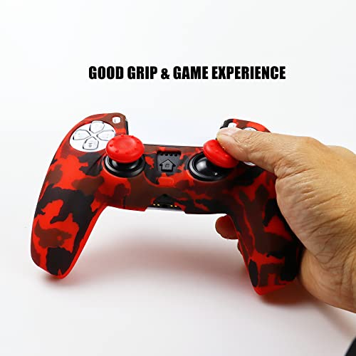 Silicone Skin for PS5, Anti-Slip Shell Cover Case with 10 Joystick Grips for PlayStation 5 Controller - color: PS5 controller #12