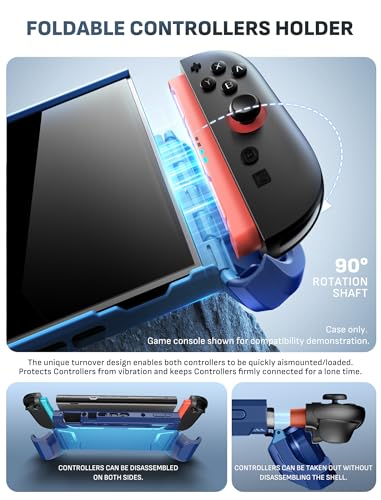 Mumba Blade Series Case for Nintendo Switch 2 [Dock Friendly] [Military-Grade Protection] Switch 2 Grip Protective Cover Shell, Quick-Release Joy-Con, Accessories for Switch 2 Controllers (Blue) - color: Blue