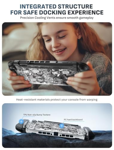 Mumba Blade Series Case for Nintendo Switch 2 [Dock Friendly] [Military-Grade Protection] Switch 2 Grip Protective Cover Shell, Quick-Release Joy-Con, Accessories for Switch 2 Controllers (Mixtape) - color: Mixtape