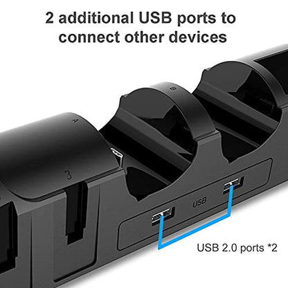 Switch Controller Charger Station for Joy Cons and Switch Pro Controllers Charging Dock with USB 2.0 Plug and Ports, Only for SwitchPro Controller