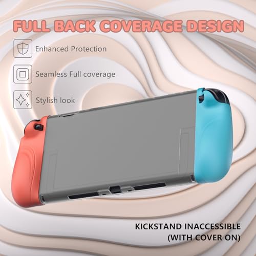 PlayVital Ranger Protective Case for Nintendo Switch 2 with Stand | Ergonomic Anti-Slip Silicone Grips, Dockable Hard Shell, 4 Thumbstick Caps | Quick-Release-Joycon Full-Body Cover, Blue & Orange - color: Blue & Orange