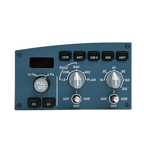 SYDYSOSO Cockpit Simulator 320 Series FCU-L, 1:1 Scale Flight Simulator Training-Inspired Control Panel, Metal Construction, USB Plug & Play, PC Compatible