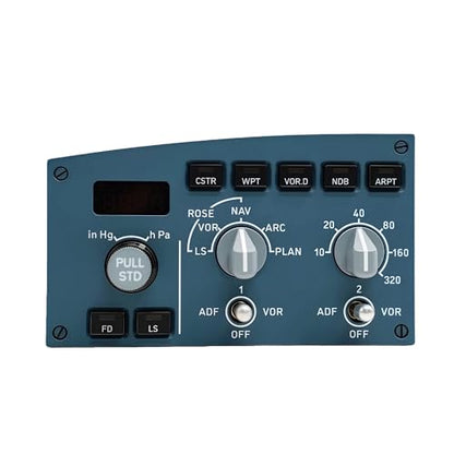 SYDYSOSO Cockpit Simulator 320 Series FCU-L, 1:1 Scale Flight Simulator Training-Inspired Control Panel, Metal Construction, USB Plug & Play, PC Compatible