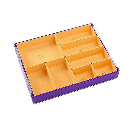 Token Silo Card Add On - 3-Piece Set of Game Trays, Holds Game Cards, Tokens, Dials and Dice, Organize LCG, TCG and Board Game Accessories, Modular Design, Orange Color, Made by Gamegenic - color: Orange