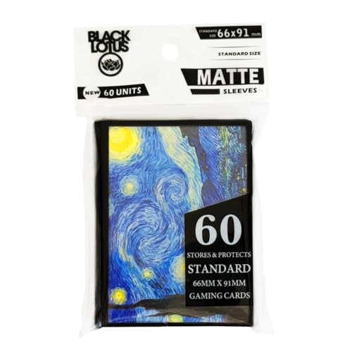 120pcs Starry Sky Night 66x91mm Standard Size Card Protector Top Loaders Board Game Matte Card SleevesTrading Card Game Cover Shield for Standard Size Cards