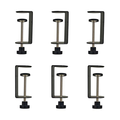 C Clamps 2-3 Inch with 4 Small Holes in the Back, Adjustable Desk C-Clamp for Range 0.39"~3.5", Versatile Clamp for Brake, Parts Assembly, Fastening, Welding, Woodwork, Metal Work (6-Pack, 3 in) - size: 3 in, style: 6-Pack
