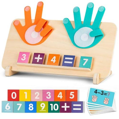 GUEETIC® Preschool Math Manipulatives Learning Toys for Toddlers 2-4 | Montessori Number Counting Block Toys for Kids, Educational Toys for 3-5 Year Old Boys Girls Christmas Birthday Gifts