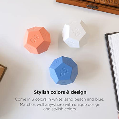 mooas Dodecagon Time Ball Rechargeable Mini Timer (White) - color: White