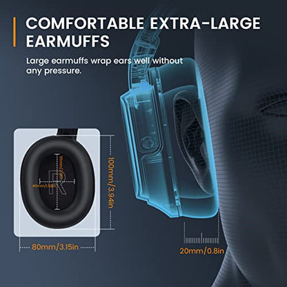 Bluetooth Headset for PC, Wireless Computer Headphone with AI-Powered Environmental Noise Cancelling Microphone & 2.4G USB Dongle, 55H Playtime, Over Ear Comfort Office Headset for Work, Laptop, Zoom