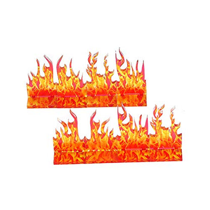 CZYY DND Wall of Fire Miniatures, 8 Acrylic Flame Terrain Pieces | 8 Modular Fire Spell Effects, 1 in Bases, Approx. 2 in Tall, For 25 mm, 28 mm & 32 mm Miniatures and RPG Battle Maps