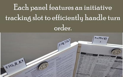Wooden Dungeon Master Screen, 4-Panel Magnetic Engraved DM Screen, 11.25x35 inches (Warrior Woman) - style: Warrior Woman