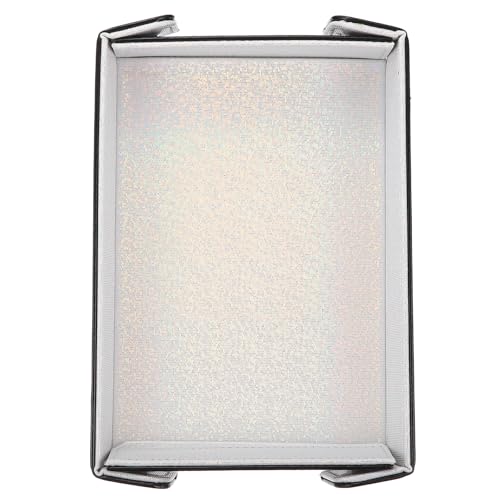 Dice Tray PU Leather Mat Magnetic Folding Dice Rolling Tray Holder Laser Gradient Rectangle Storage Box Perfect for DND Table Games & Entryway & Nightstand Organizer (Silver) - color: Silver