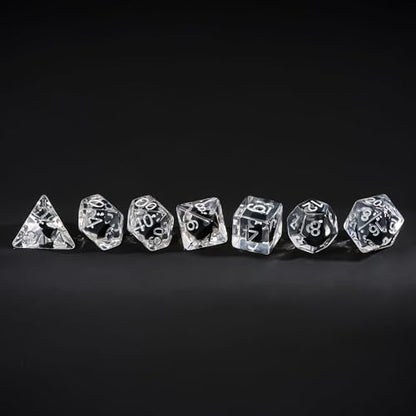 Cusdie 7-Die DND Dice, Polyhedral Dice Set Filled with Animal, for Role Playing Game D&D Dice（Black Cat） - color: Black Cat