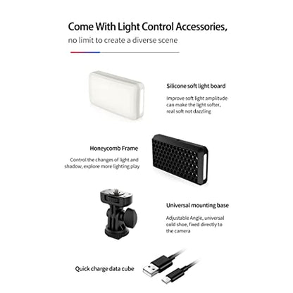 RGB Lampu Video LED 2500K 9000K Dapat Berkedip Ponsel Pintar DSLR Kit Fotografi