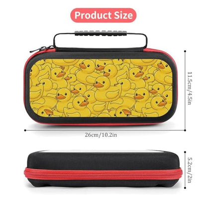 Switch Carrying Case Duck Rubber Switch Game Case with 20 Games Cartridges Hard Shell Travel Protection Storage Case for Console & Accessories