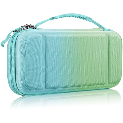 FINTIE Carrying Case for Nintendo Switch / Switch OLED Model (2021) | Shockproof, Hard Shell Protective Cover, Portable Travel Storage Bag, 10 Game Card Slots & Inner Pocket - color: seaside ombre
