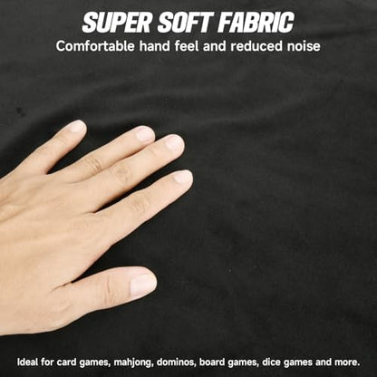 Homakover 34x34 Inch Square Elastic Tablecloth for Card Tables - Waterproof, Noise-Reducing Table Top Cover,Scratch Resistant and Soft Table Cloth for Dining, Card Games & Mahjong