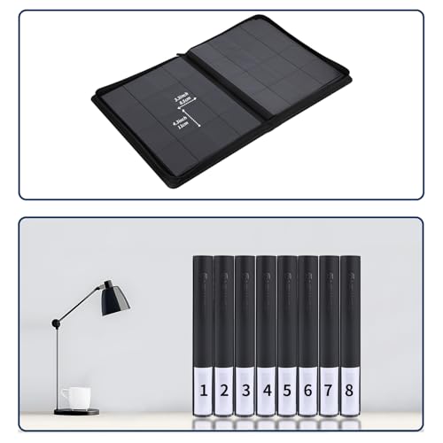 Snekdy premium 1024-pocket trading card binder, 16-pocket cards album, waterproof PU-leather Cover album with side loading, holds gaming, baseball, basketball & sports cards (Black) - color: Black