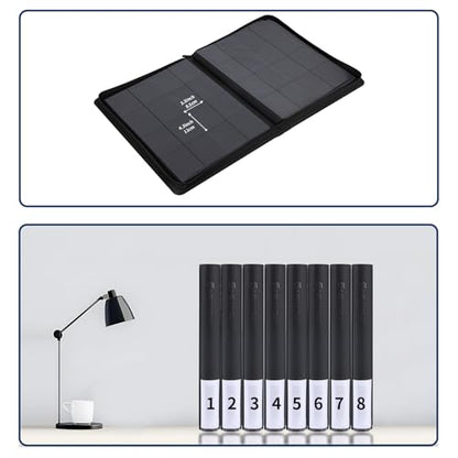 Snekdy premium 1024-pocket trading card binder, 16-pocket cards album, waterproof PU-leather Cover album with side loading, holds gaming, baseball, basketball & sports cards (Black) - color: Black