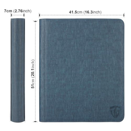 16 Pocket Toploader Binder,Holds 640 3”x4” Toploader Hard Cases,Sleeves Card Collection Binder,20 Double Sided Pages,Compatible with Trading & Sports Holder (Dark Blue) - color: Dark Blue, size: 16 Pocket