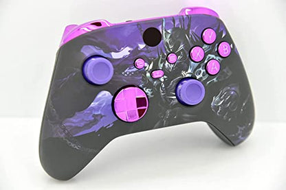 Hand Airbrushed Fade Custom Controller Compatible with Series X/S & One (Series X/S Purple Knight W/Purple Chrome Inserts) - color: Series X/S Purple Knight W/Inserts