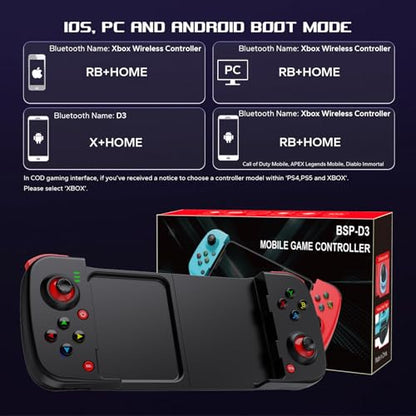 Megadream Mobile Game Controller Gamepad for iPhone iOS Android PC: Works with iPhone 16/15/14/13/12/11, iPad, Samsung Galaxy, TCL, Tablet, Call of Duty, Apex Legends - Directly Play (Blue) - color: Blue
