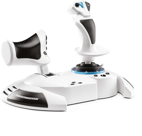 Thrustmaster T-Flight Hotas One MSFS 2024 Collector Edition - XBOX & PC | Detachable design, Officially licensed, 5 axes, 14 buttons, rapid trigger, hat switch, detachable throttle, dual rudder - style: MSFS White Edition Xbox Series X/S | PC