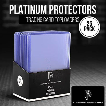 Platinum Protectors Premium Top Loader Card Holder for 35pt Trading Cards 3" x 4" (25 Pack)