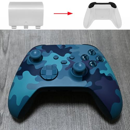 4 Pack Battery Back Cover for Xbox Series X/Series S Controller, Battery Back Shell Repair Part Compatible with Xbox Series X/Series S Controller (Black&White) - color: Black&White