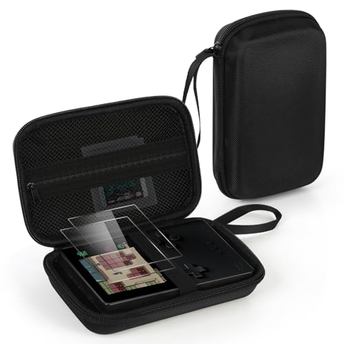 Hard Carrying Case Compatible with Analogue Pocket Game Console 2 in 1 Accessories Bundle with 2 Soft Screen Protectors, Portable Storage Bag for Video Games Cards, and Other Accessories(Case Only)