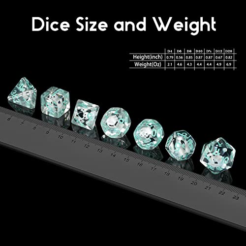Cat Dice Dice DND, DNDND 7PCS Resin D&D Dice with Velvet Bag for Dungeons and Dragons Role Playing Games and Tabletop Games（Cat - color: Cat