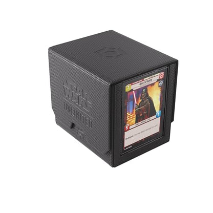 Gamegenic Star Wars Unlimited DECK POD - Elevate Your Gaming Experience! Premium Deck Box, Holds 60 Double-Sleeved Cards, Designed for the Star Wars Unlimited TCG, Black/White Color, Made