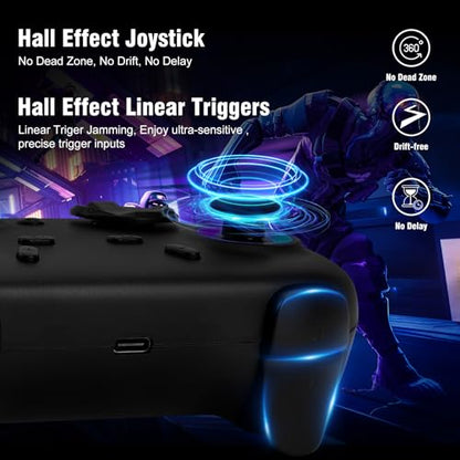 DuLingKer Wireless Controller for PC/Switch 1&2/Android with Charging Dock | Controller with Hall Effect Joystick and Trigger RGB M1/M2 Buttons Vibration, Gamepad for Windows PC/Switch 1&2/Steam/Android