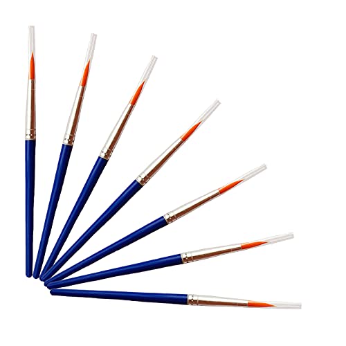 60 Pcs Pointed Round Brushes Set, Small Brush for Classroom Starter/Kids/Students,Short Plastic Handle Nylon Hair Detail PaintBrushes for Art Class Painting/Acrylic Oil Watercolor