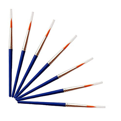 60 Pcs Pointed Round Brushes Set, Small Brush for Classroom Starter/Kids/Students,Short Plastic Handle Nylon Hair Detail PaintBrushes for Art Class Painting/Acrylic Oil Watercolor