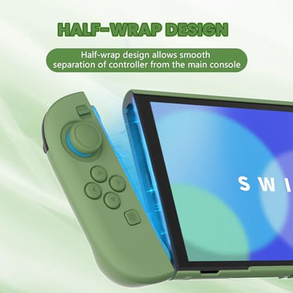 PlayVital Protective Case for Nintendo Switch 2 - Cute Dockable Hard Case Shell for Switch 2 with Thumb Grip & Sticker & Button Caps, Anti-Scratch & Shockproof Cover Skin - Matcha Green - color: Matcha Green