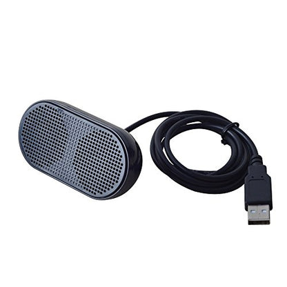 USB Mini Speaker Computer Speaker Powered Stereo Multimedia Speaker for Notebook Laptop PC(Black) - size: H002